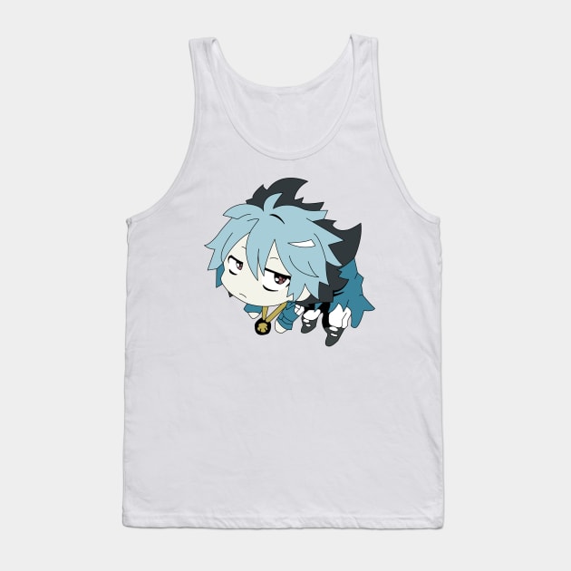 Servamp Kuro Chibi Cute Sleepy Ash Tank Top by oneskyoneland